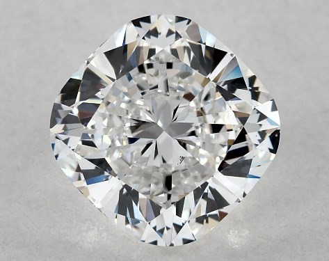 Lab-Created 1.82 Carat E-VS2 Cushion Modified Cut Diamond Halo Cushion Outline Pavé Engagement Ring